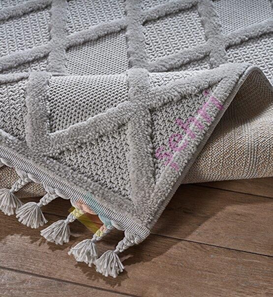 Deco Alvin Tek Renk Halı 12763 Gri Antitoz Halı