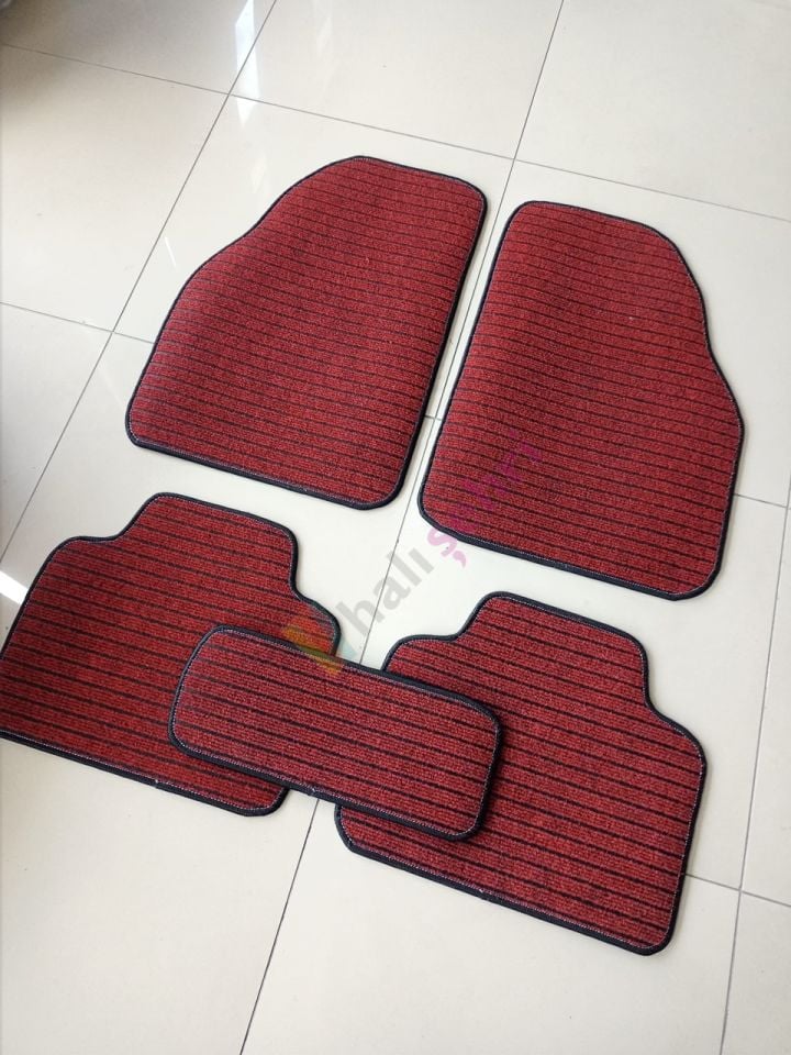 Geo Kırmızı Oto Halı Paspası Çelik Halı Paspas