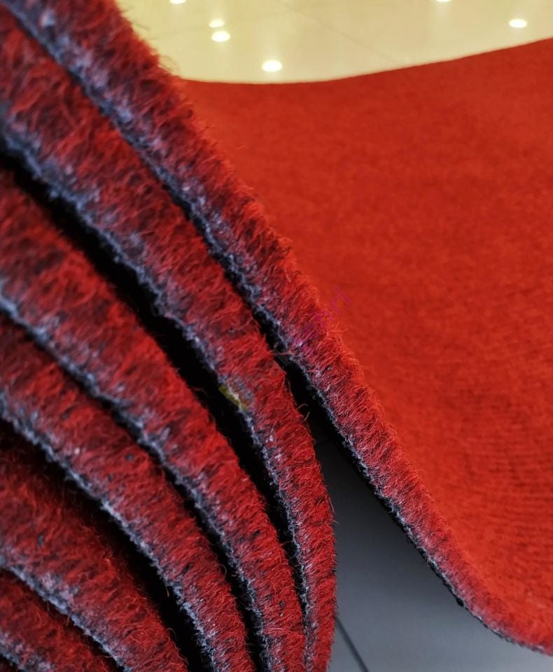 Çelik Halı Kırmızı Lombok Halı Kaymaz Taban Yoğun Trafik Yolluk