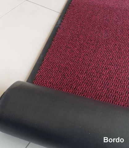 Leyla Nem Alıcı Paspas Yolluk Bordo Kaydırmaz Yolluk Islak Zemin Lastik Taban