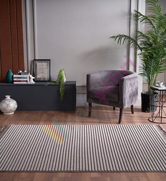 Deco Alvin Tek Renk Halı 12612 Bej Antitoz Halı