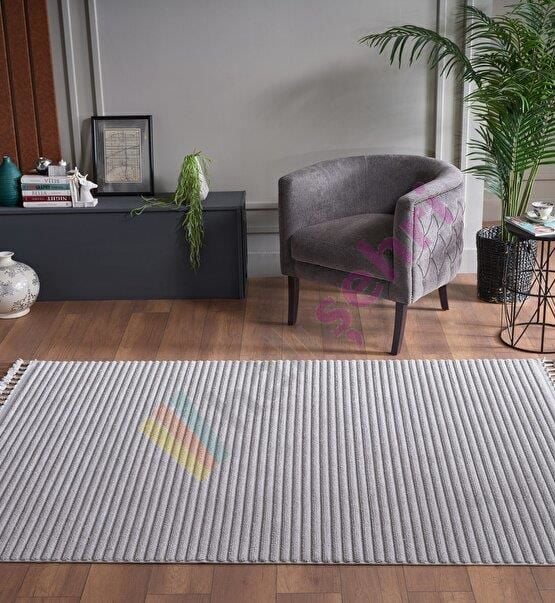 Deco Alvin Tek Renk Halı 12612 Gri Antitoz Halı