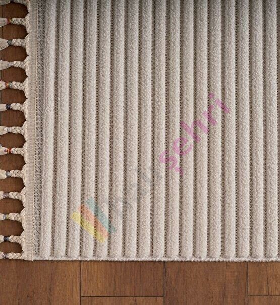 Deco Alvin Tek Renk Halı 12612 Krem Antitoz Halı