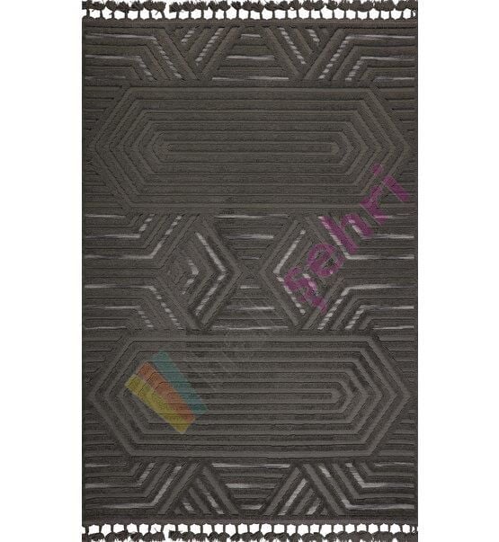 Deco Alvin Tek Renk Halı 12619 Antrasit Antitoz Halı