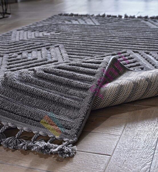 Deco Alvin Tek Renk Halı 12619 Antrasit Antitoz Halı