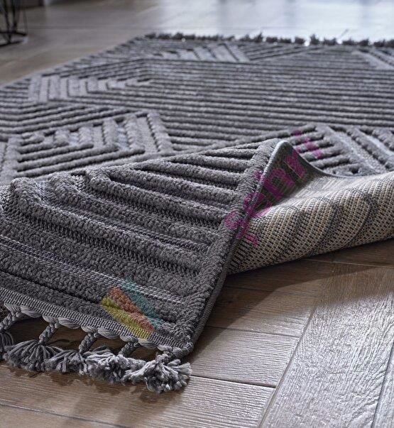 Deco Alvin Tek Renk Halı 12619 Antrasit Antitoz Halı