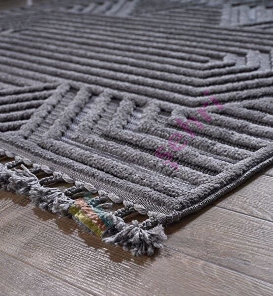 Deco Alvin Tek Renk Halı 12619 Antrasit Antitoz Halı