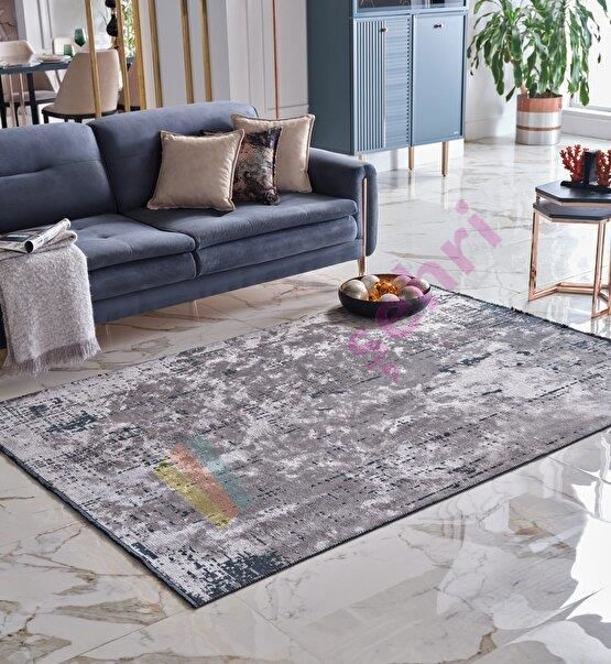 Deco Milano 12254 Gri Yıkanabilir Halı