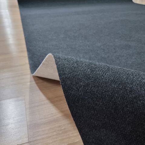 Keçeli Rip Antrasit Halıfleks Ofis İş Yeri Ev Fuar Halısı