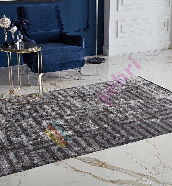 Deco Milano 12256 Gri Yıkanabilir Halı