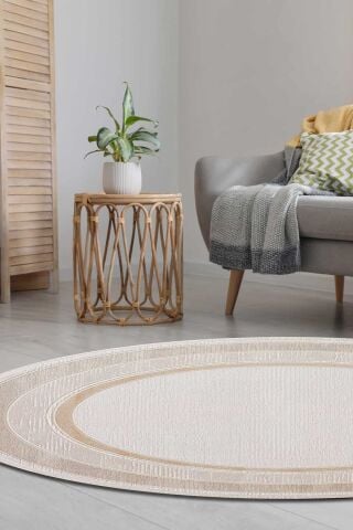 Gümüşsuyu Galina 16649 Sarı Daire Halı