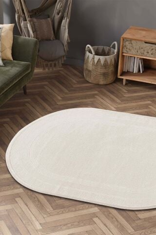 Gümüşsuyu Galina 16649 Krem Oval Halı