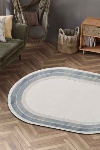 Gümüşsuyu Galina 16649 Mavi Oval Halı