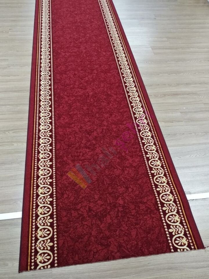 Samur Protokol Varaklı Bordo Kesme Yolluk Kesme Halı